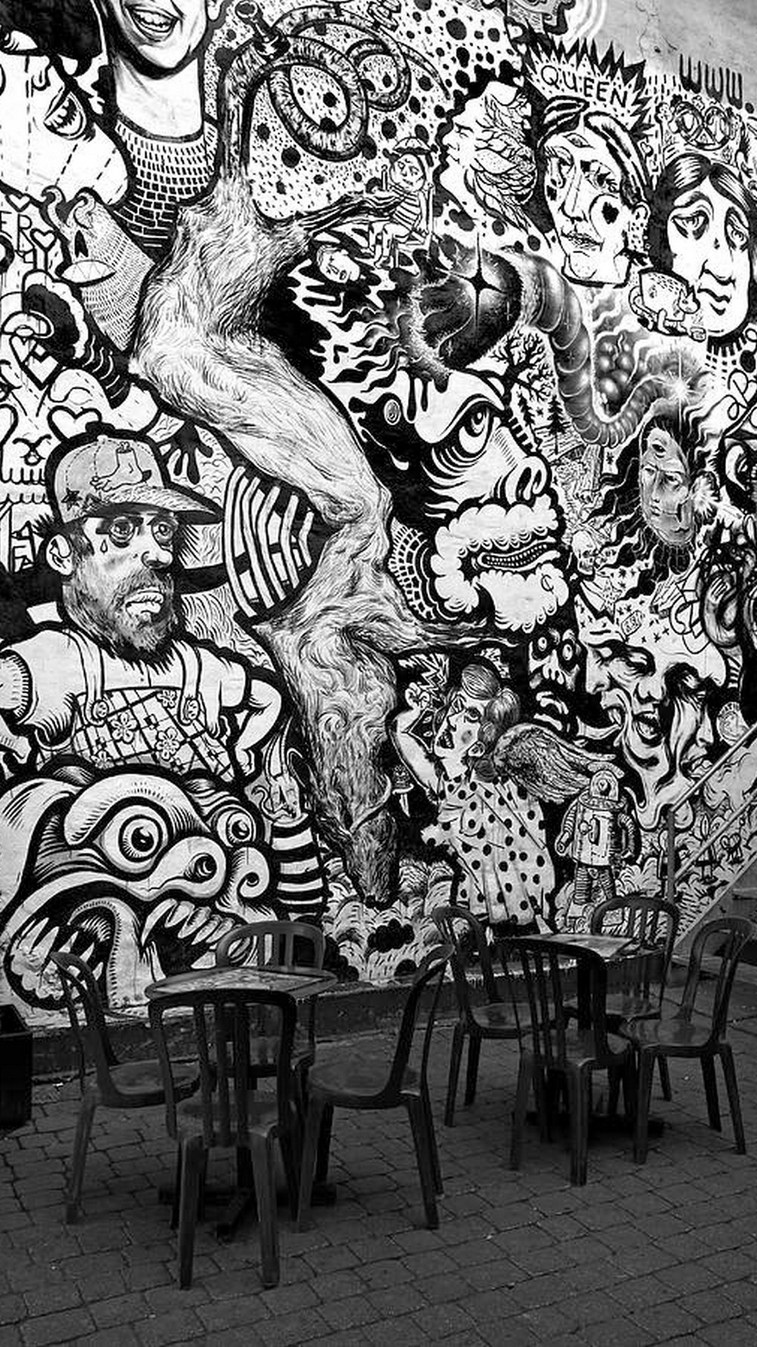 Detail Black And White Graffiti Wallpaper Nomer 40