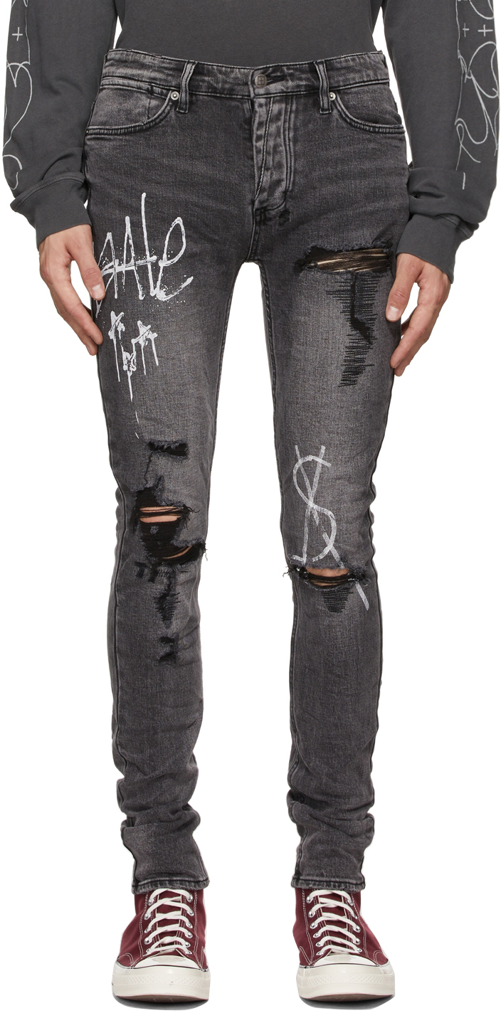 Black Graffiti Jeans - KibrisPDR