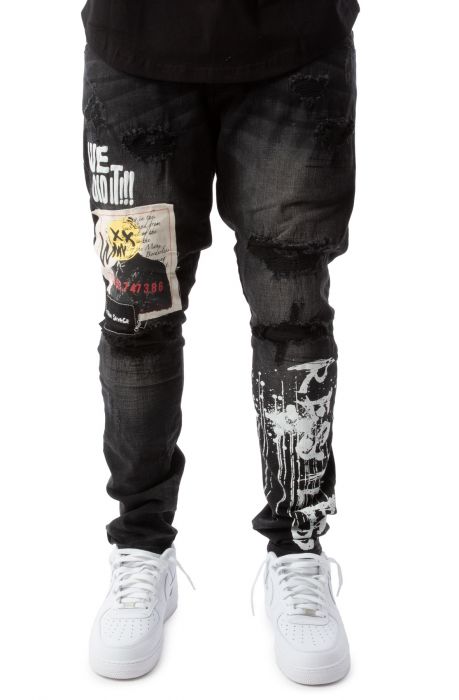 Detail Black Graffiti Jeans Nomer 45