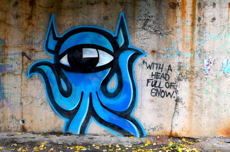 Download Blue Graffiti Art Nomer 9