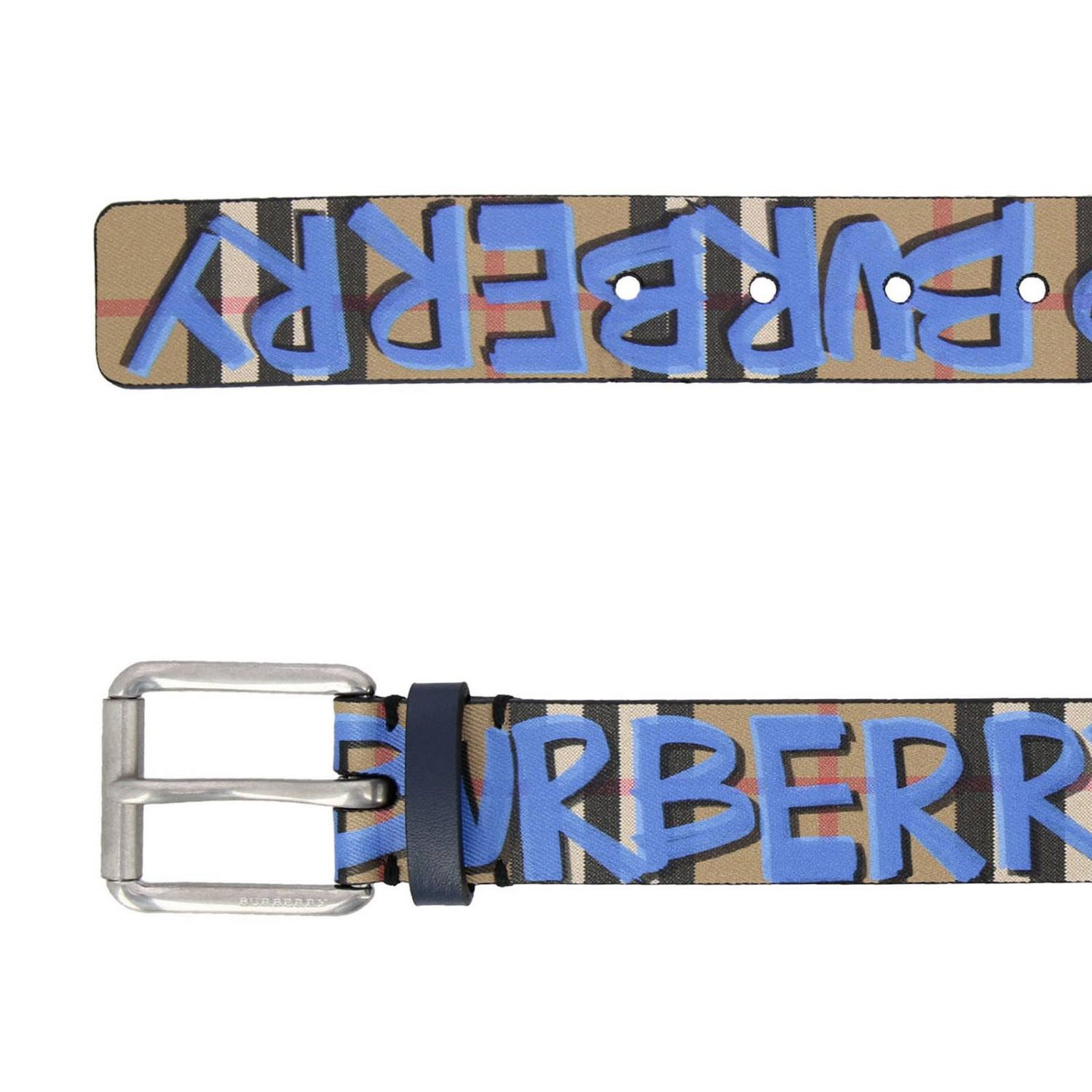 Detail Blue Graffiti Burberry Belt Nomer 22