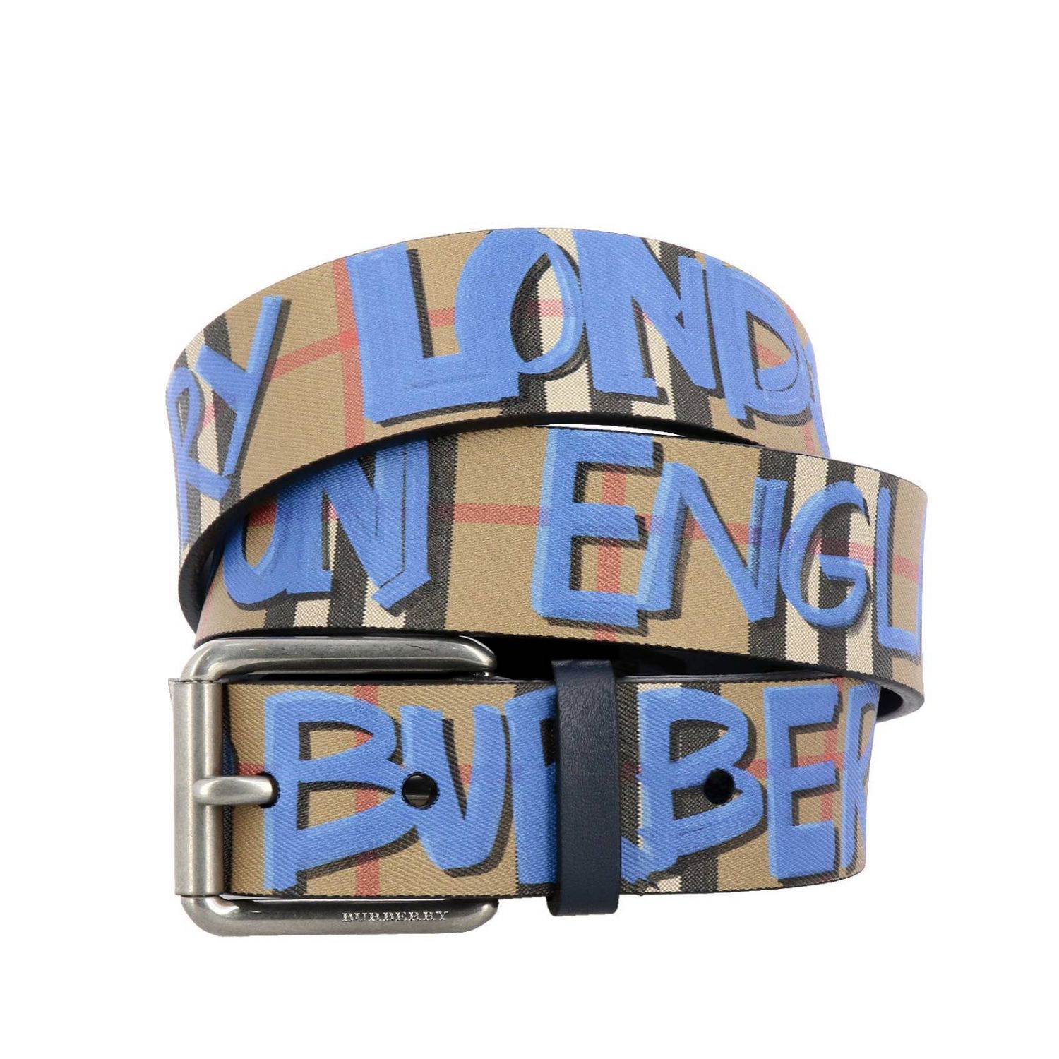 Detail Blue Graffiti Burberry Belt Nomer 24