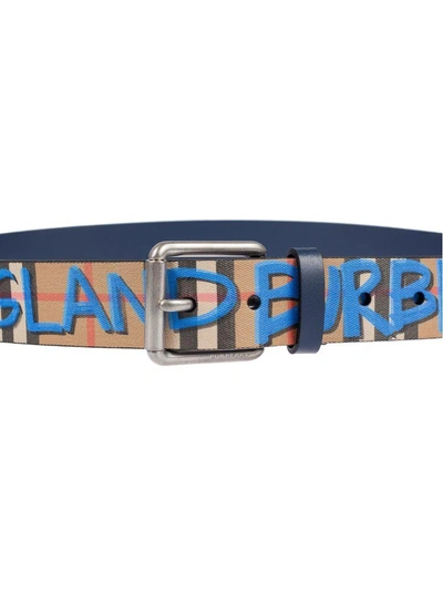 Detail Blue Graffiti Burberry Belt Nomer 29