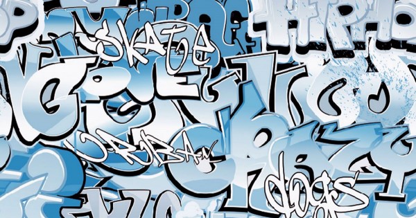 Detail Blue Graffiti Wallpaper Nomer 16