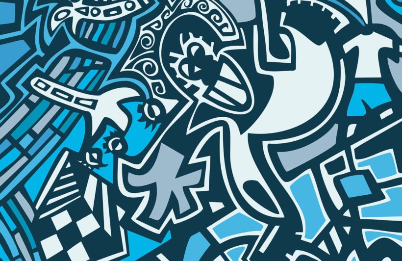 Detail Blue Graffiti Wallpaper Nomer 5