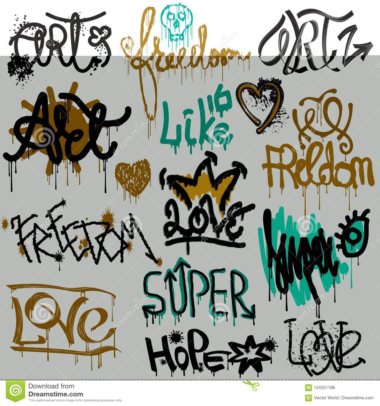 Detail Brush Stamp Graffiti Vector Nomer 21