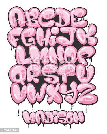 Detail Bubble Graffiti Alphabet Nomer 4