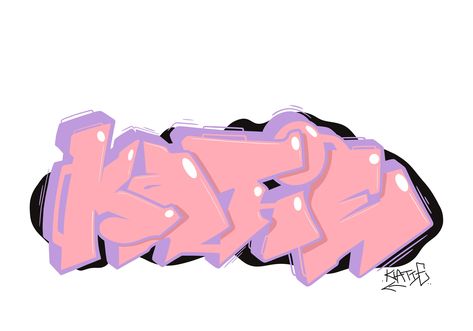 Detail Bubble Graffiti Name Alone Nomer 15