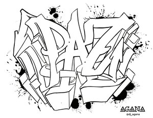 Detail Bubble Graffiti Name Alone Nomer 38