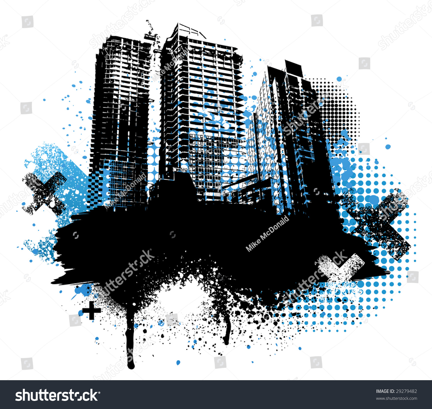 Detail Building Vector Graffiti Nomer 2