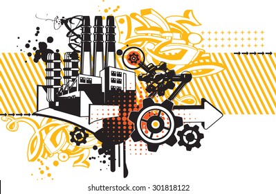 Detail Building Vector Graffiti Nomer 11