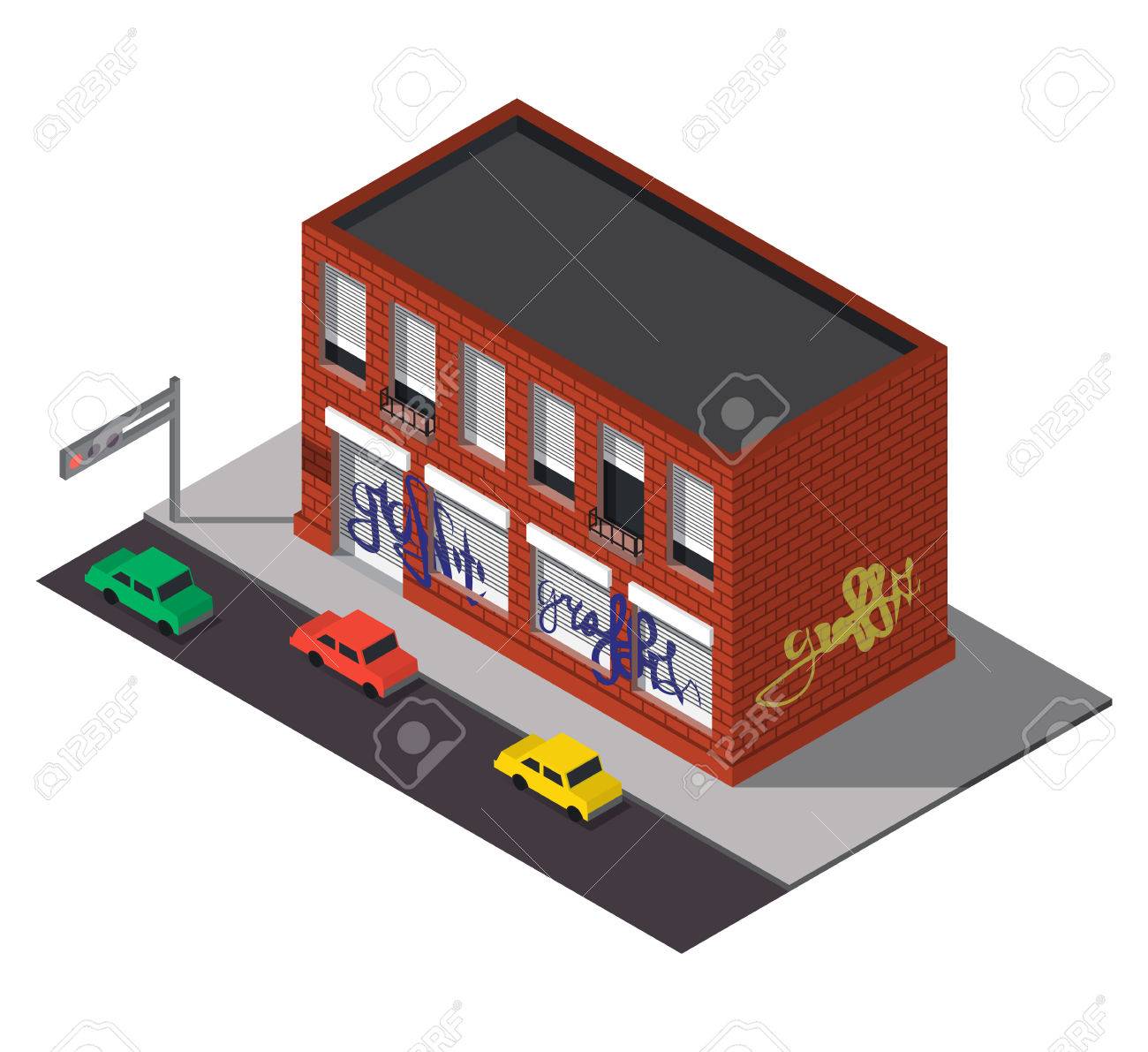 Detail Building Vector Graffiti Nomer 17