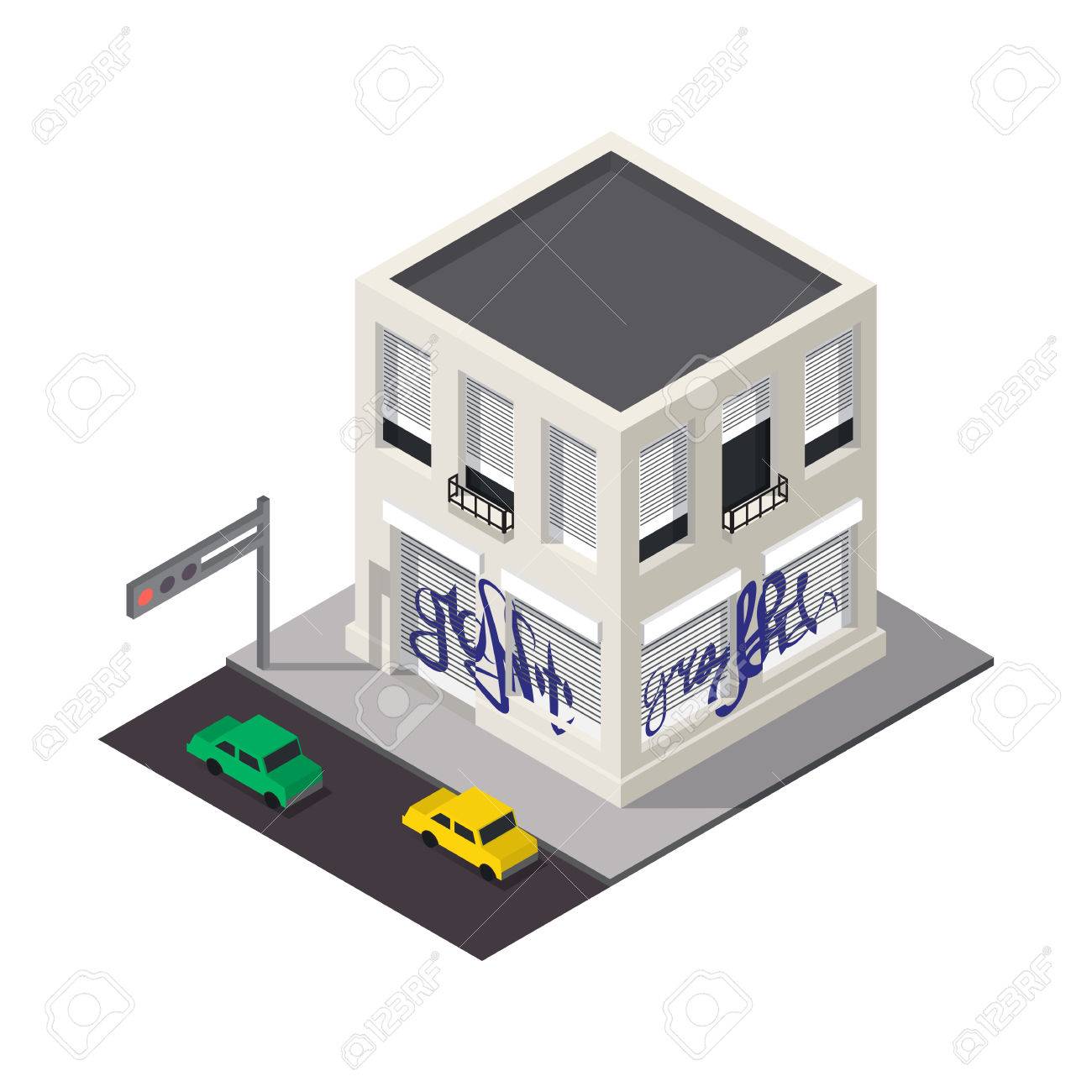 Detail Building Vector Graffiti Nomer 18