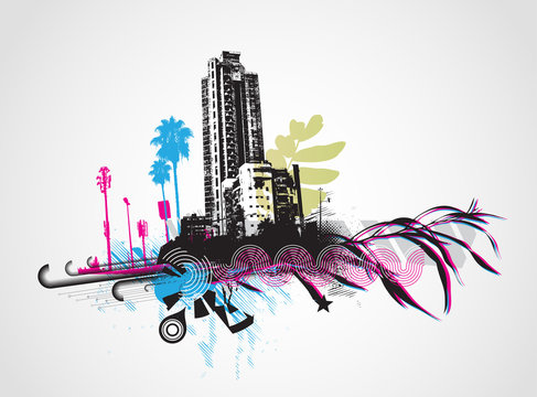 Detail Building Vector Graffiti Nomer 20