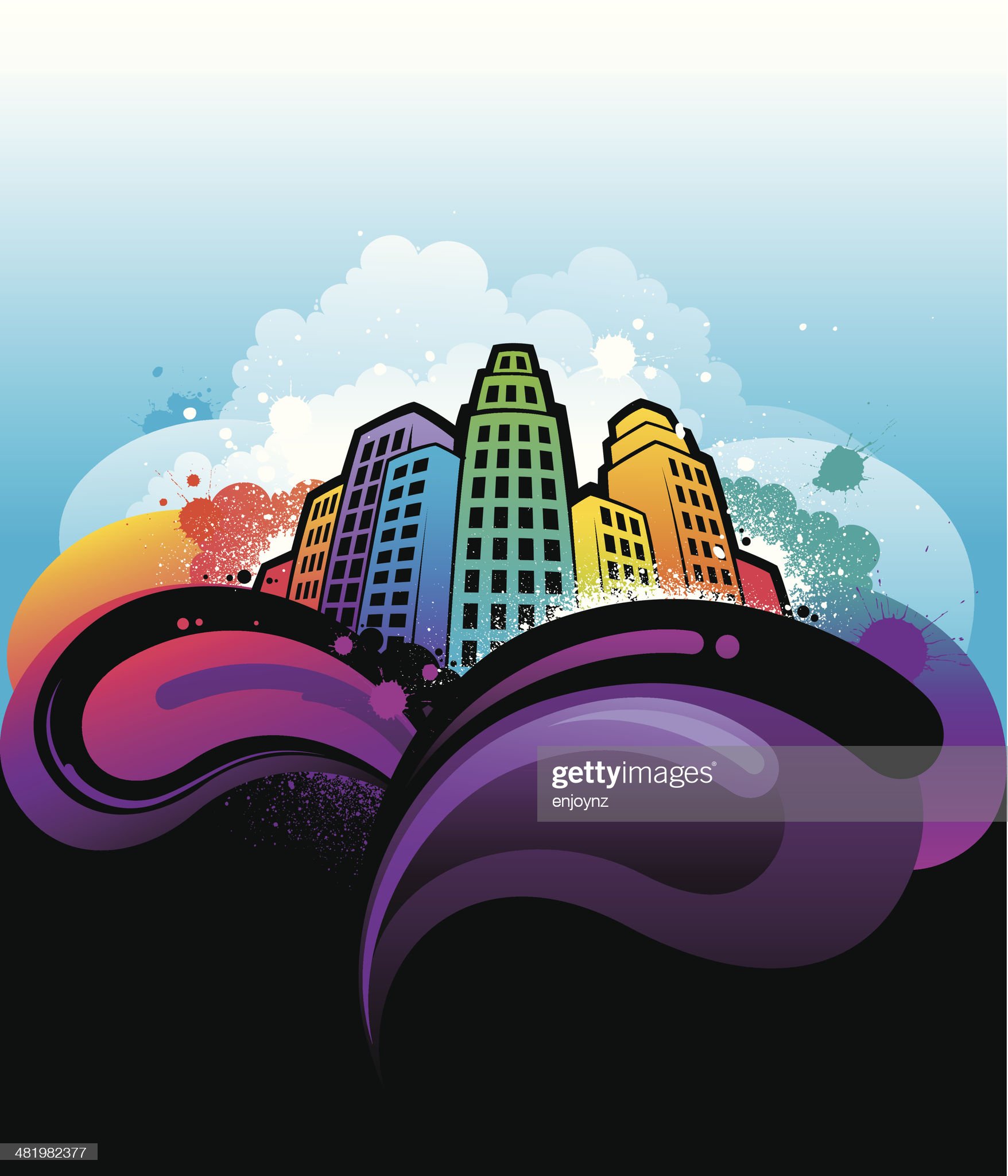 Detail Building Vector Graffiti Nomer 22
