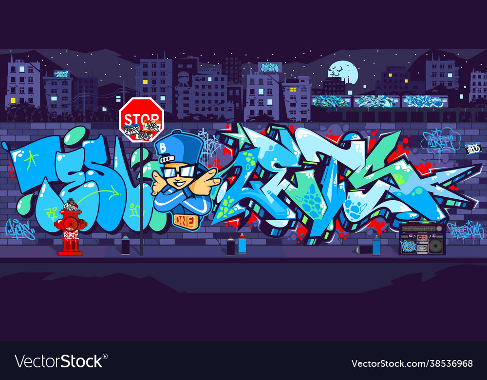 Detail Building Vector Graffiti Nomer 23