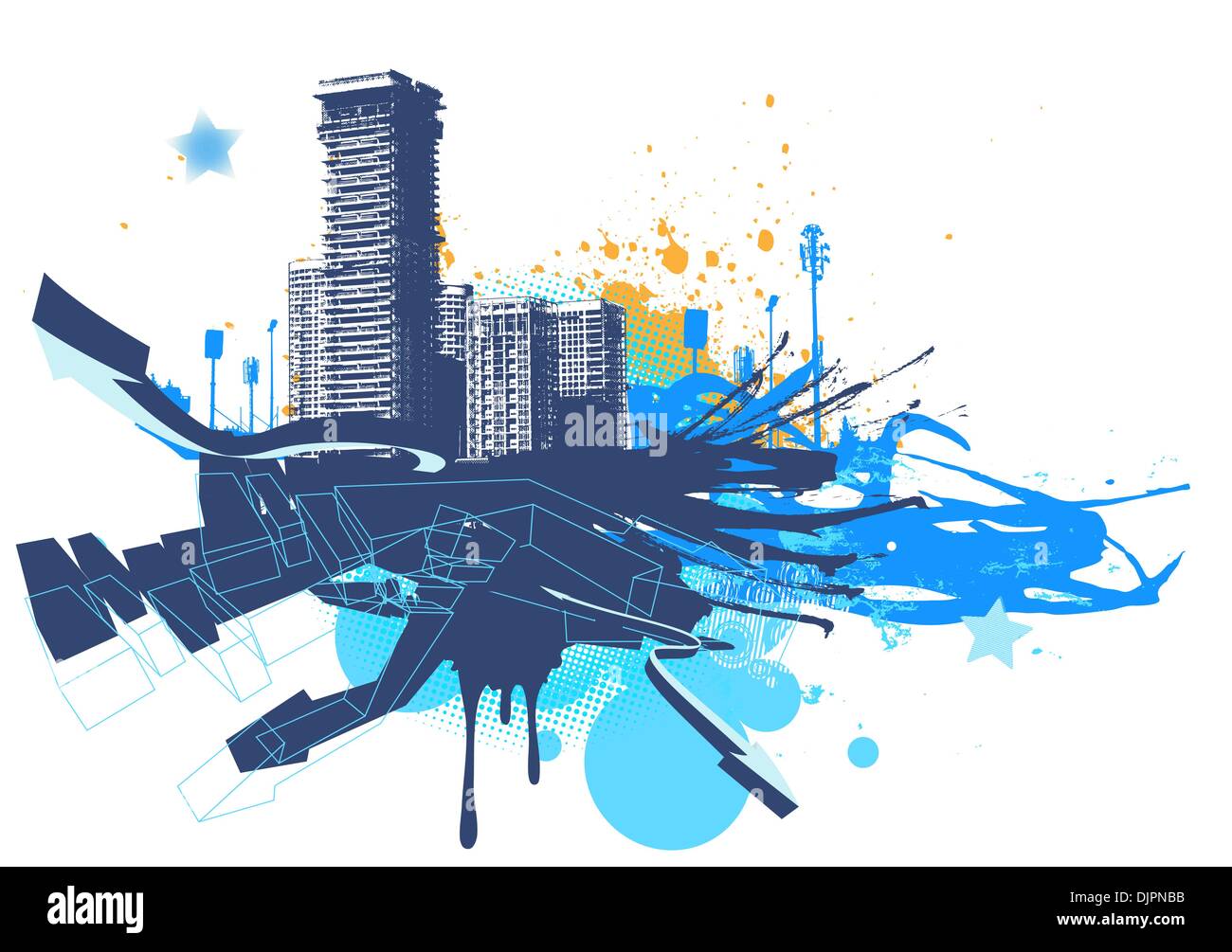 Detail Building Vector Graffiti Nomer 26
