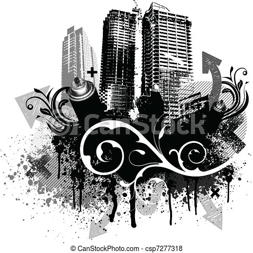 Detail Building Vector Graffiti Nomer 29