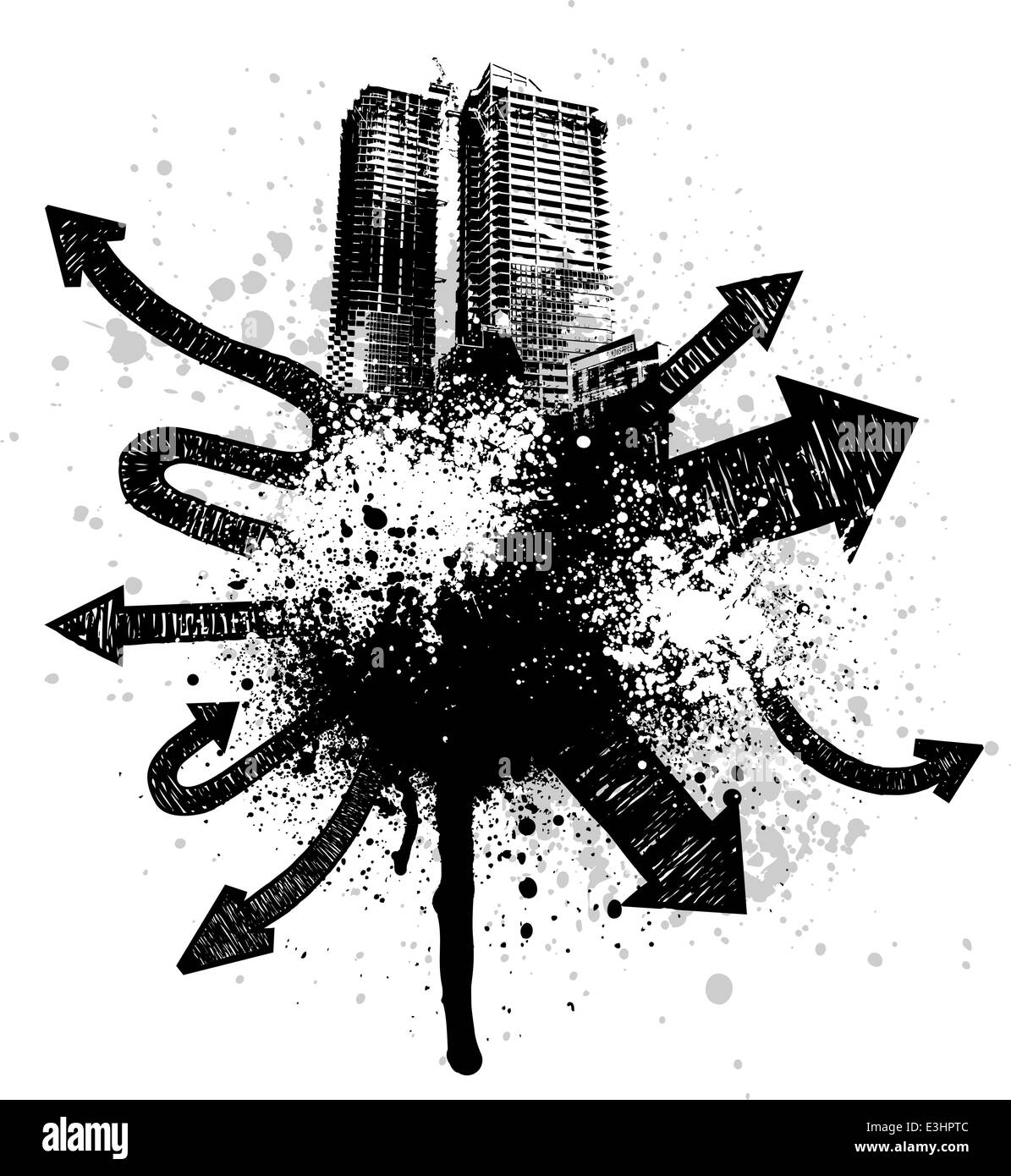 Detail Building Vector Graffiti Nomer 34