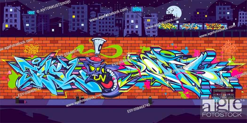 Detail Building Vector Graffiti Nomer 36