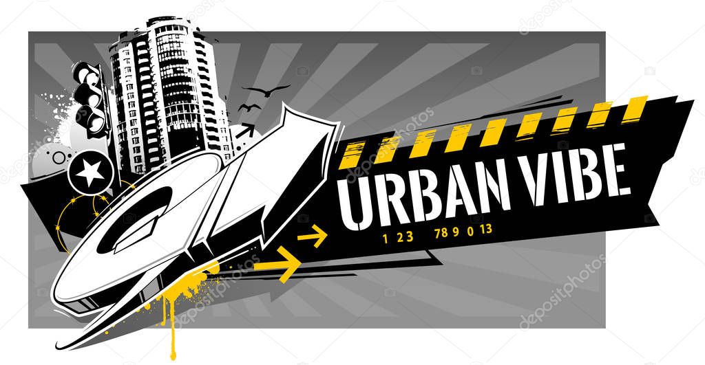 Detail Building Vector Graffiti Nomer 40