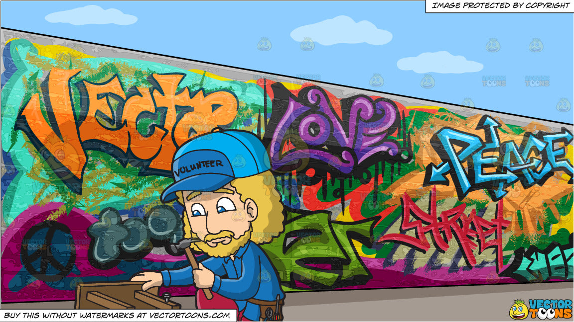 Detail Building Vector Graffiti Nomer 43