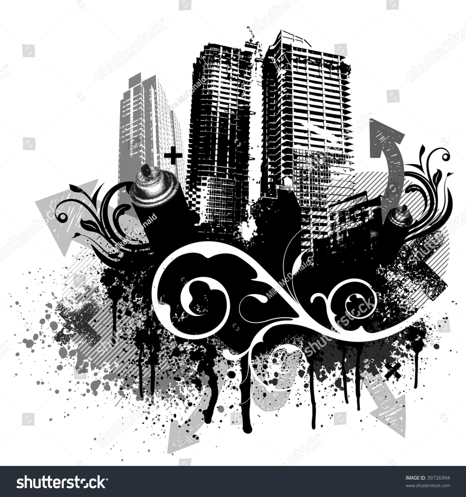 Detail Building Vector Graffiti Nomer 6