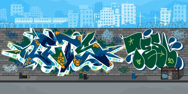 Detail Building Vector Graffiti Nomer 54