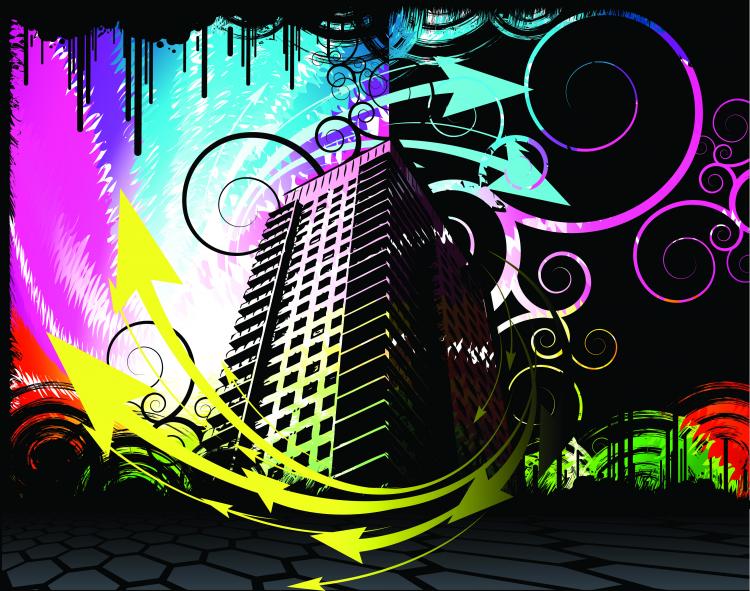 Detail Building Vector Graffiti Nomer 55