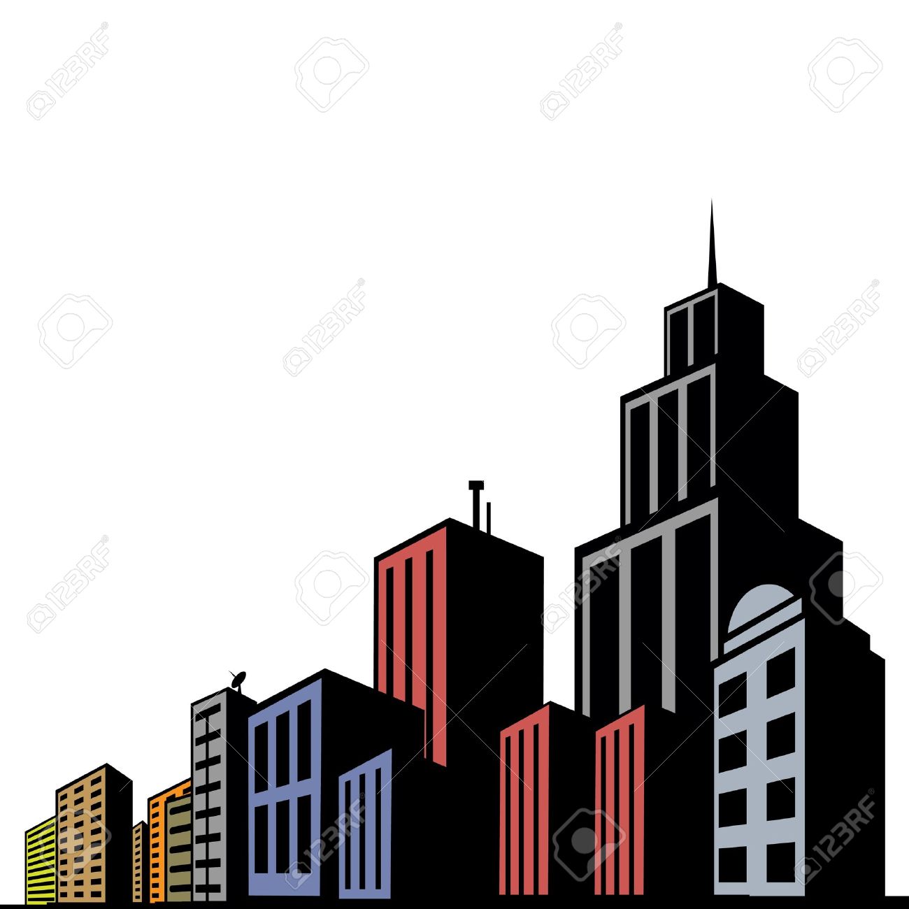 Detail Building Vector Graffiti Nomer 7