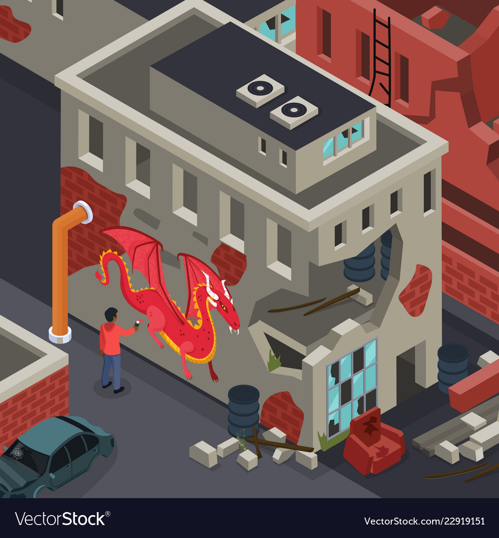 Detail Building Vector Graffiti Nomer 9