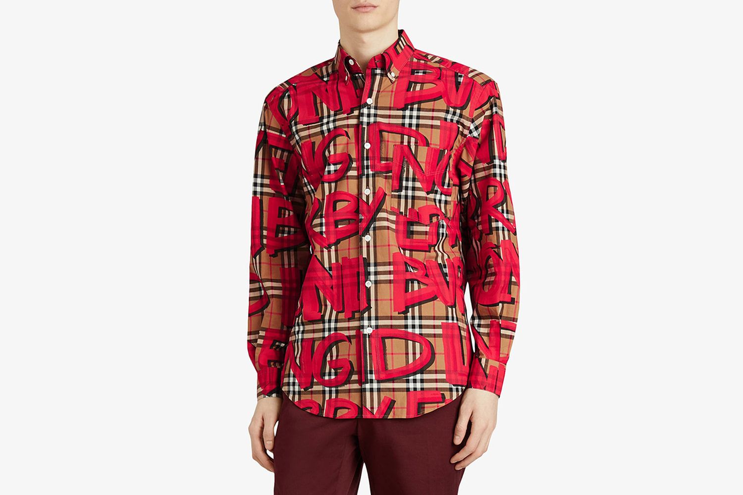 Detail Burberry Shirt Graffiti Nomer 17