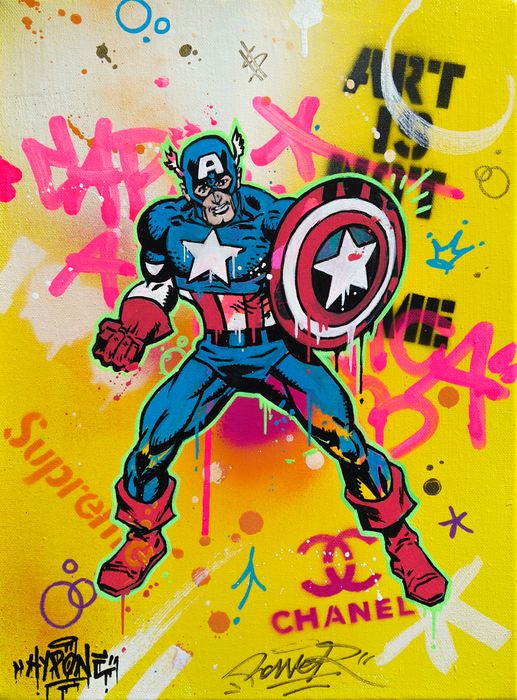 Detail Captain America Graffiti Nomer 48