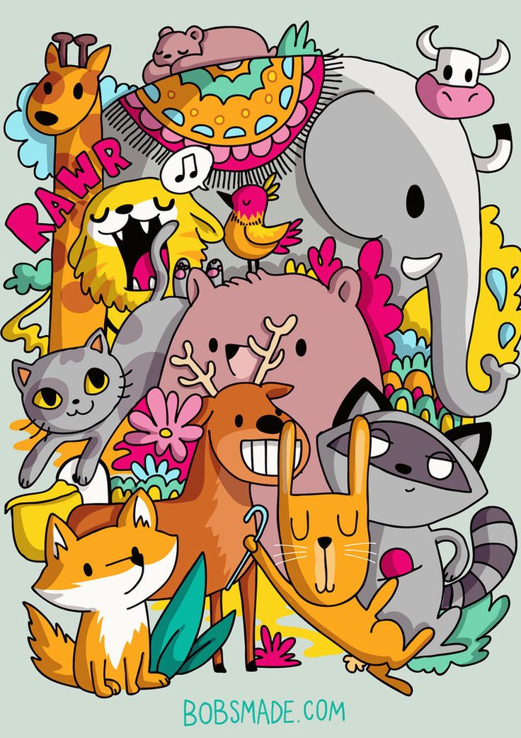 Detail Cartoon Animal Untuk Graffiti Nomer 45