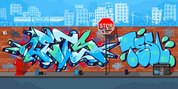 Detail Cartoon Mural Graffiti Background Nomer 54