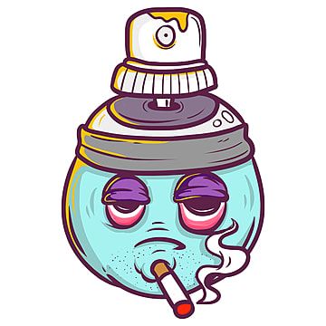 Character Graffiti Design Smoking - KibrisPDR