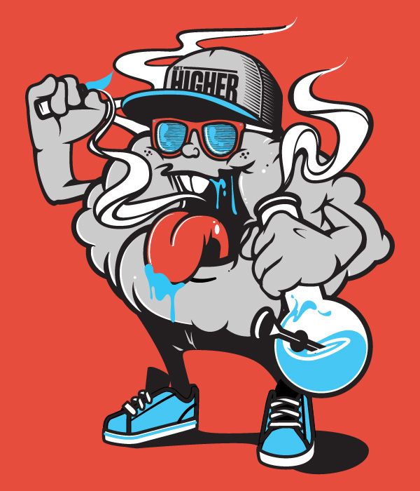 Detail Character Graffiti Design Smoking Nomer 16