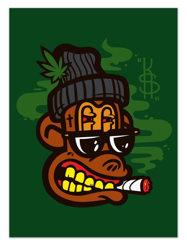 Detail Character Graffiti Design Smoking Nomer 5