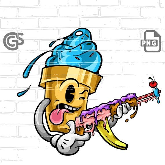 Detail Character Graffiti Ice Cream Nomer 9