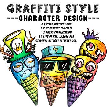 Detail Character Graffiti Ice Cream Nomer 24