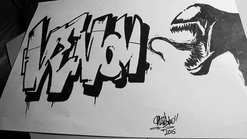 Detail Character Graffiti Venom Nomer 10