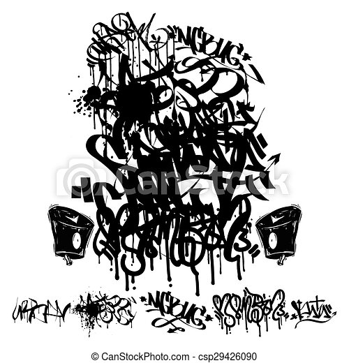 Detail Clipart Vector Graffiti Nomer 28