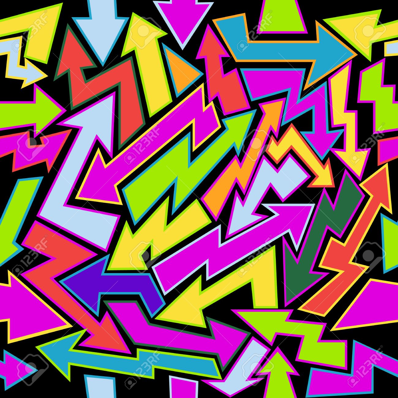 Detail Colorful Graffiti Pattern Nomer 15