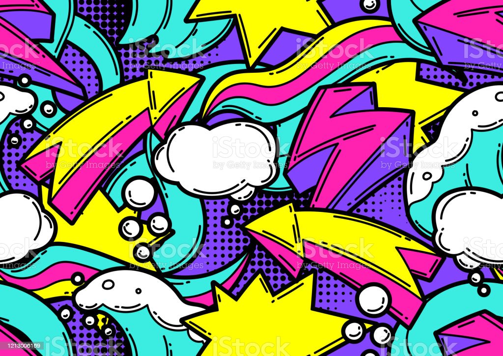 Detail Colorful Graffiti Pattern Nomer 26