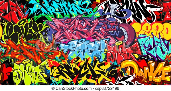 Detail Colorful Graffiti Pattern Nomer 28