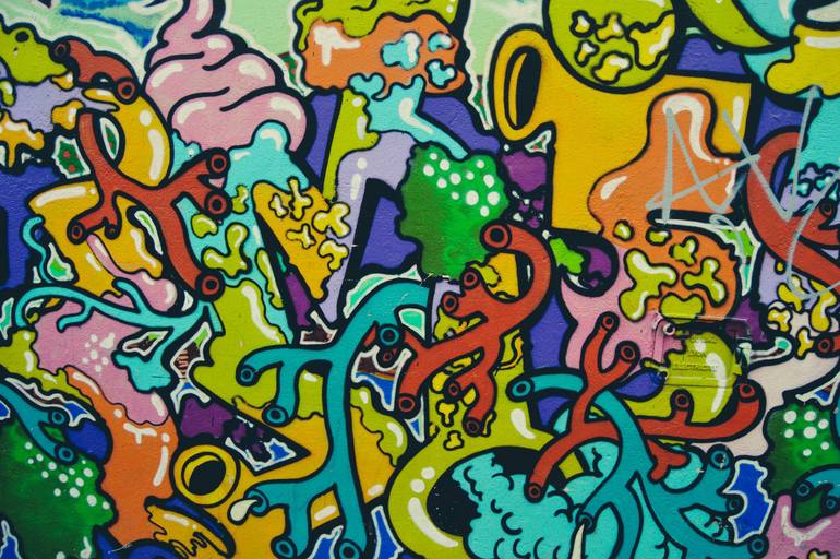 Detail Colorful Graffiti Pattern Nomer 35