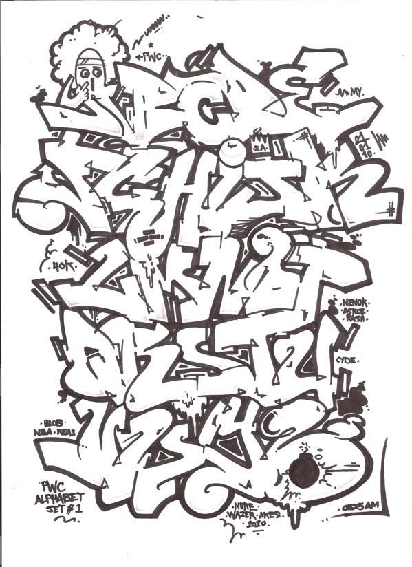 Detail Contoh Gambar Typhografi Alphabet Graffiti Nomer 5