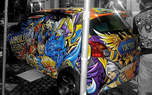 Detail Cutting Sticker Mobil Graffiti Nomer 16