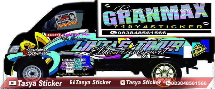 Detail Cutting Sticker Mobil Graffiti Nomer 6