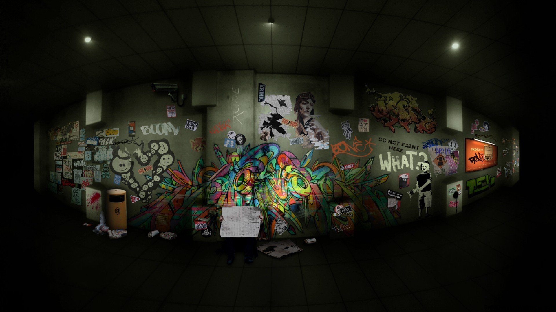 Download Dark Graffiti Hd Wallpaper Nomer 17